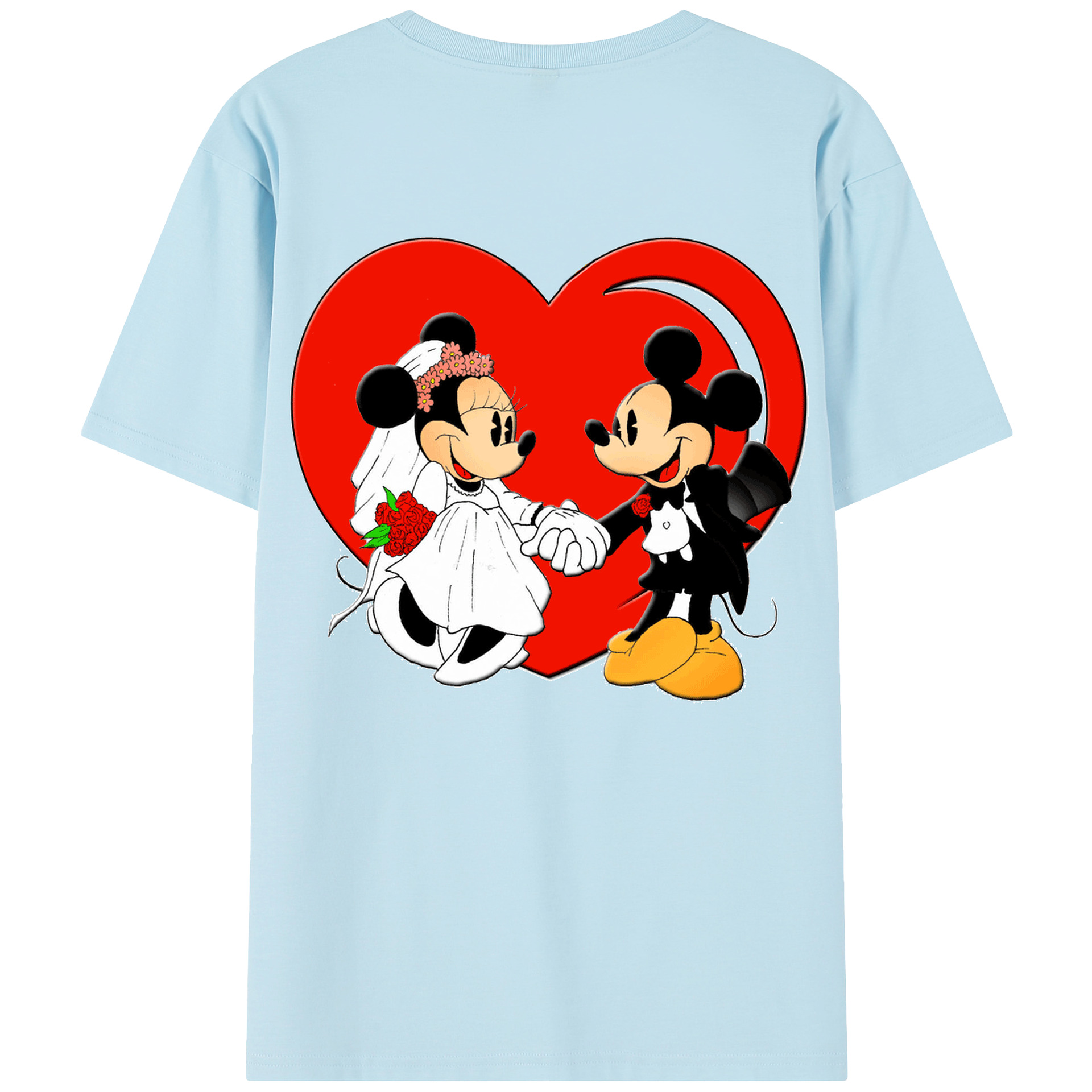 （画像用） ミッキーマウス Mickey Mouse 綿100％半袖Tシャツ（背面プリント）